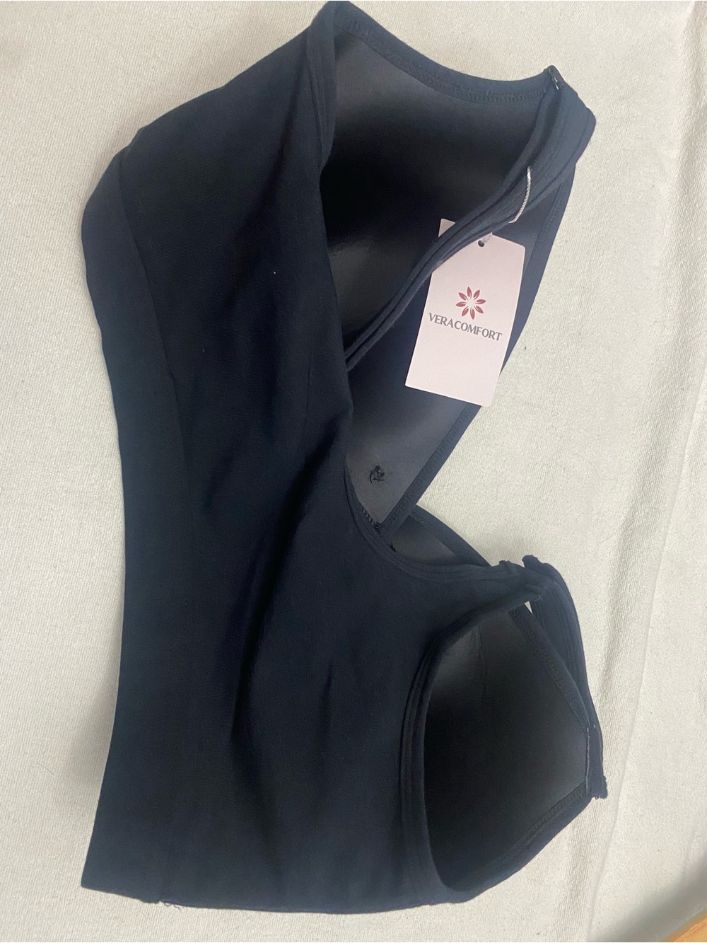 VeraComfort Purple lace wireless bra with front closure Adaptive Comfort XL #lin